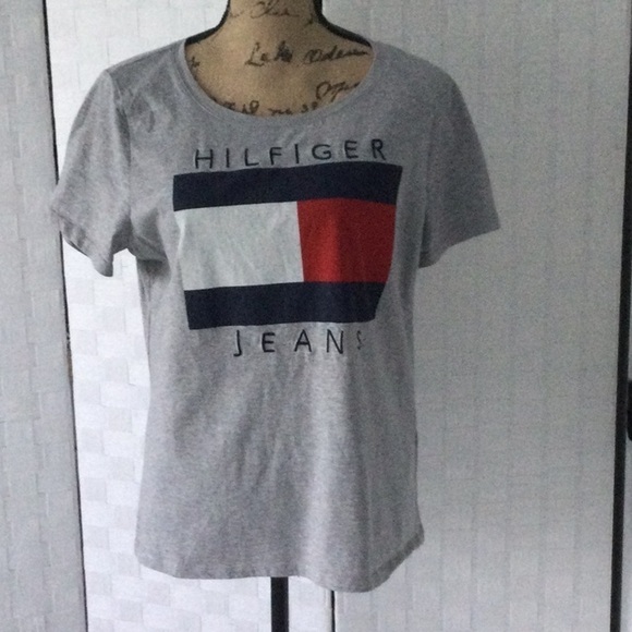Woman’s Tommy Hilfiger T Shirt size XL color gray washable #458 - Picture 1 of 6